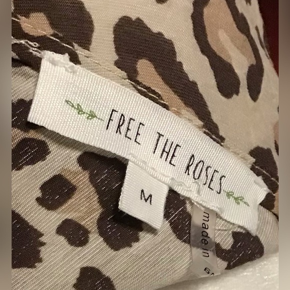 Free The Roses Animal Print Tiered Blouse - Picture 7 of 7